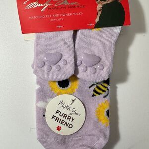 Marilyn Monroe Matching Pet & Owner Socks Bee Crew‎ Socks Fits Most Small Breads